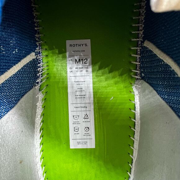 Rothy’s‎ The RS01 Sneaker in Coastal Blue Men’s Size 12 NEW - Picture 12 of 12